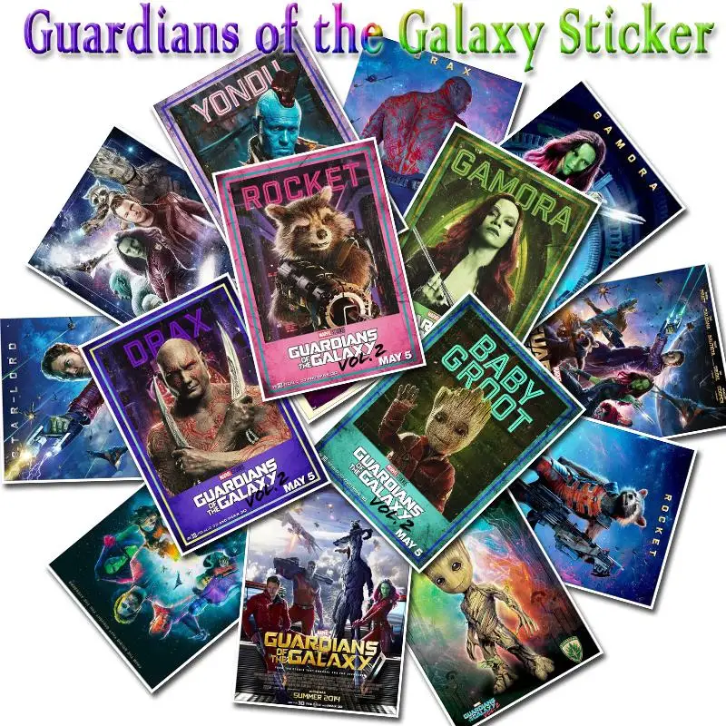 25Pcs Guardians of The Galaxy Stickers for Laptop Luggage Skateboard Sticker for Marvel Movie Superhero Doodle Toy Sticker
25Pcs Guardians of The Galaxy Stickers for Laptop Luggage Skateboard Sticker for Marvel Movie Superhero Doodle Toy Sticker