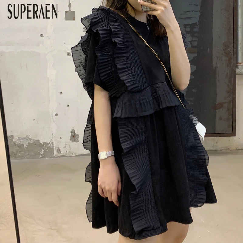 SuperAen Ruffled T Shirt Women Cotton Wild Casual Fashion Short-sleeved T-shirt Female 2019 New Summer Women Clothing
SuperAen Ruffled T Shirt Women Cotton Wild Casual Fashion Short-sleeved T-shirt Female 2019 New Summer Women Clothing