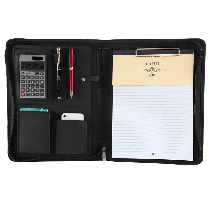 A4 Faux leather Office Business file folder briefcase for documents zipper folders padfolio manager bag with notebook clip 648C
A4 Faux leather Office Business file folder briefcase for documents zipper folders padfolio manager bag with notebook clip 648C