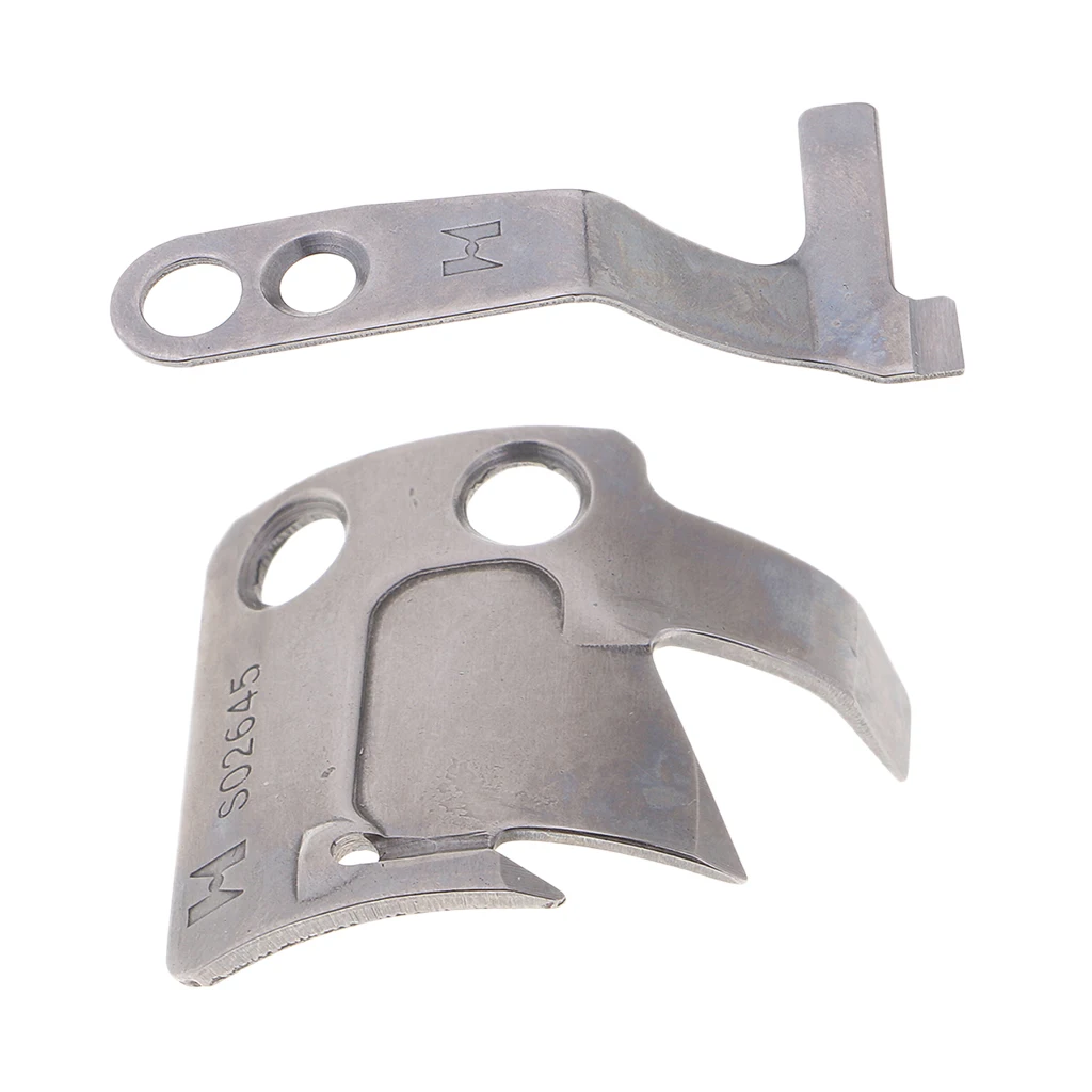 2 Pieces Fixed & Movable Knife S02637-001 S02645-001 for Industrial Sewing Machines 2 Pieces Fixed & Movable Knife S02637-001 S02645-001 for Industrial Sewing Machines