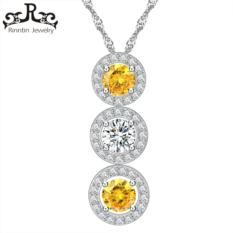 Rinntin Women Pendant Necklace with Clear and Yellow Cubic Zirconia AAA Clear CZ Micro Paved 2018 New Arrival DON97
Rinntin Women Pendant Necklace with Clear and Yellow Cubic Zirconia AAA Clear CZ Micro Paved 2018 New Arrival DON97