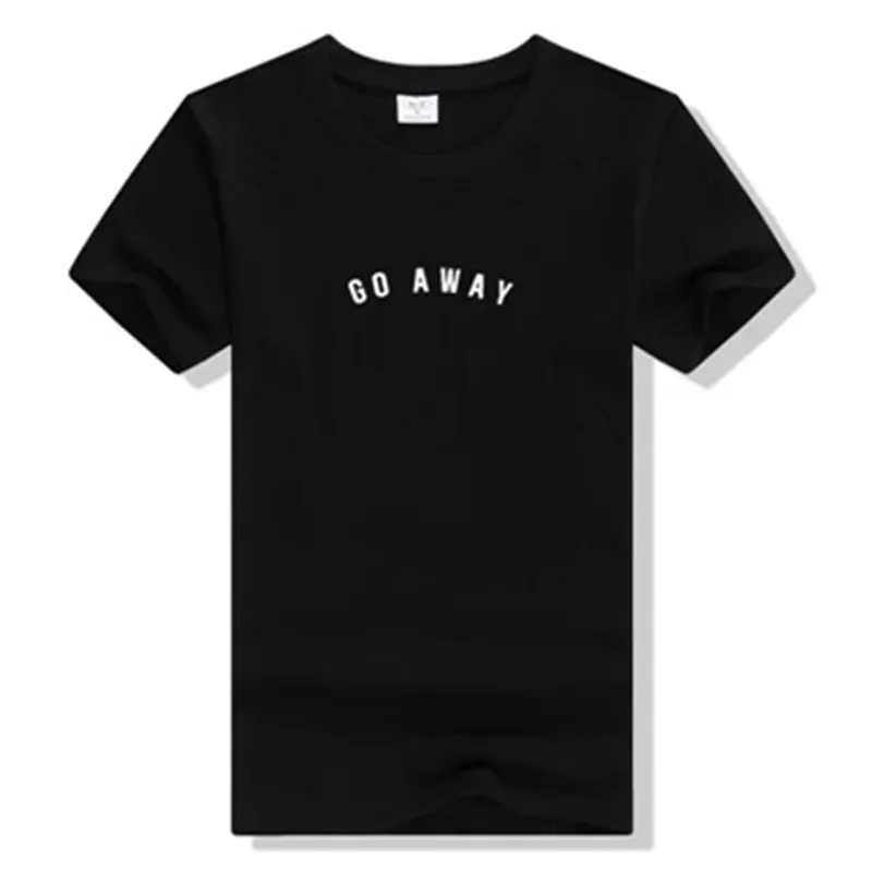 2018 Unisex Women Men Summer T shirt Go away Letters Printed Cotton Funny Casual Hipster Shirt For Lady White Black Top Tees
2018 Unisex Women Men Summer T shirt Go away Letters Printed Cotton Funny Casual Hipster Shirt For Lady White Black Top Tees