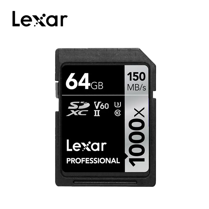 

Original Lexar 128GB SD Card 1000x UHS-II U3 SDHC SDXC 32GB Memory Card 16GB 64GB Carte SD 150MB/s Class10 cartao de memoria