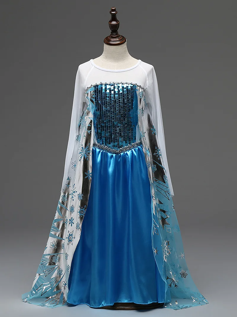 elsa dress with long train