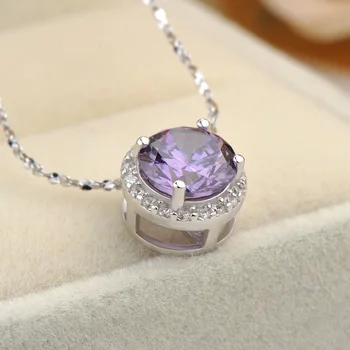 Wholesale Pendant Sterling Silver Jewelry Clavicle Necklace Round Pendant Zircon Diamond Pendant Women Gift 925 Chain with Box
Wholesale Pendant Sterling Silver Jewelry Clavicle Necklace Round Pendant Zircon Diamond Pendant Women Gift 925 Chain with Box