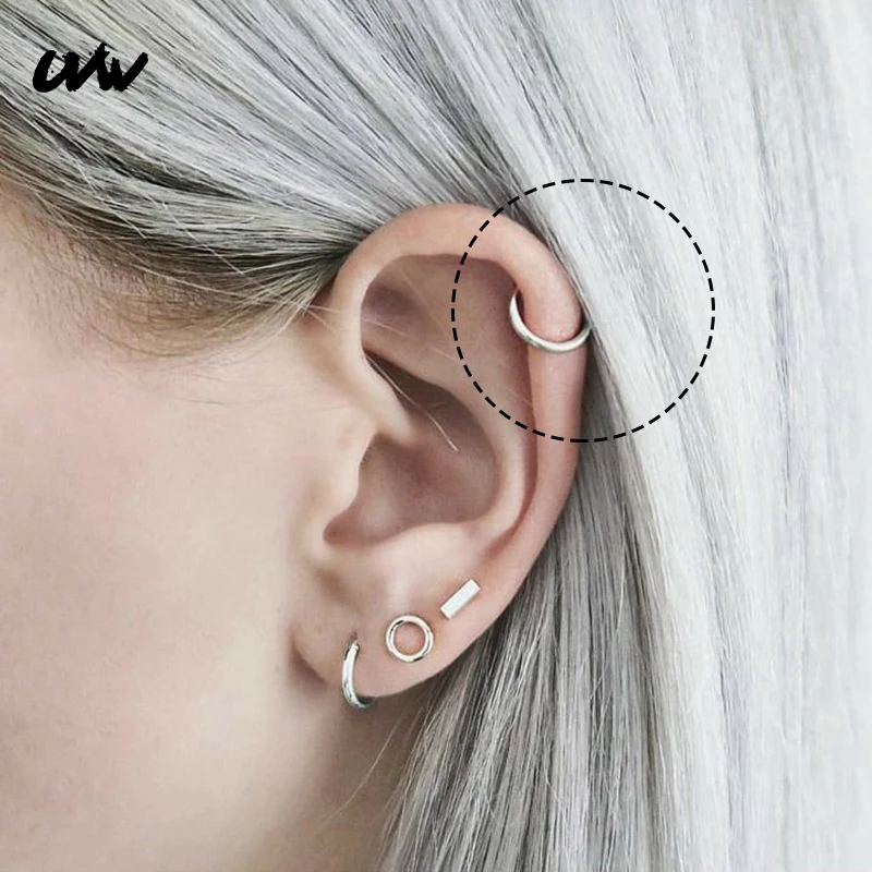 UVW0104 2pc Trendy 316L Steel Round Shape Segment Tragus Fake Septum Nose Rings Stud Helix Piercing Body Jewelry Women Earrings
UVW0104 2pc Trendy 316L Steel Round Shape Segment Tragus Fake Septum Nose Rings Stud Helix Piercing Body Jewelry Women Earrings