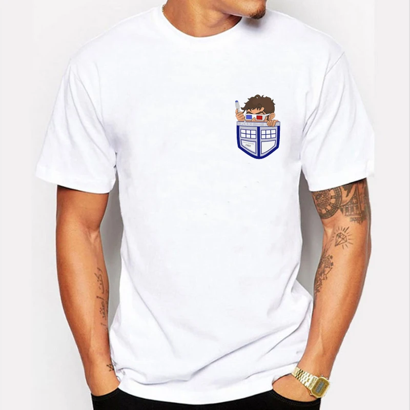 Men T Shirt 2016 Funny Doctor Who Police Inside Your Pocket T-shirt Summer Fashion Creative Tshirt Men Short Sleeve Tops
Men T Shirt 2016 Funny Doctor Who Police Inside Your Pocket T-shirt Summer Fashion Creative Tshirt Men Short Sleeve Tops