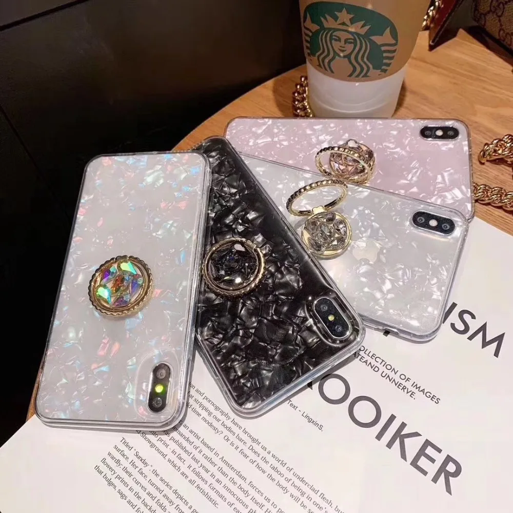 Case For iPhone Xr X Xs Max Cover Luxury Glitter Diamond Ring Stand (2)