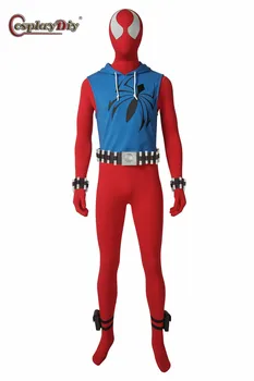 Cosplaydiy superhero Scarlet Spider Cosplay Spider Men Jumpsuit Costume Blue Vest Suits Halloween Party Clothing BodySuit
Cosplaydiy superhero Scarlet Spider Cosplay Spider Men Jumpsuit Costume Blue Vest Suits Halloween Party Clothing BodySuit