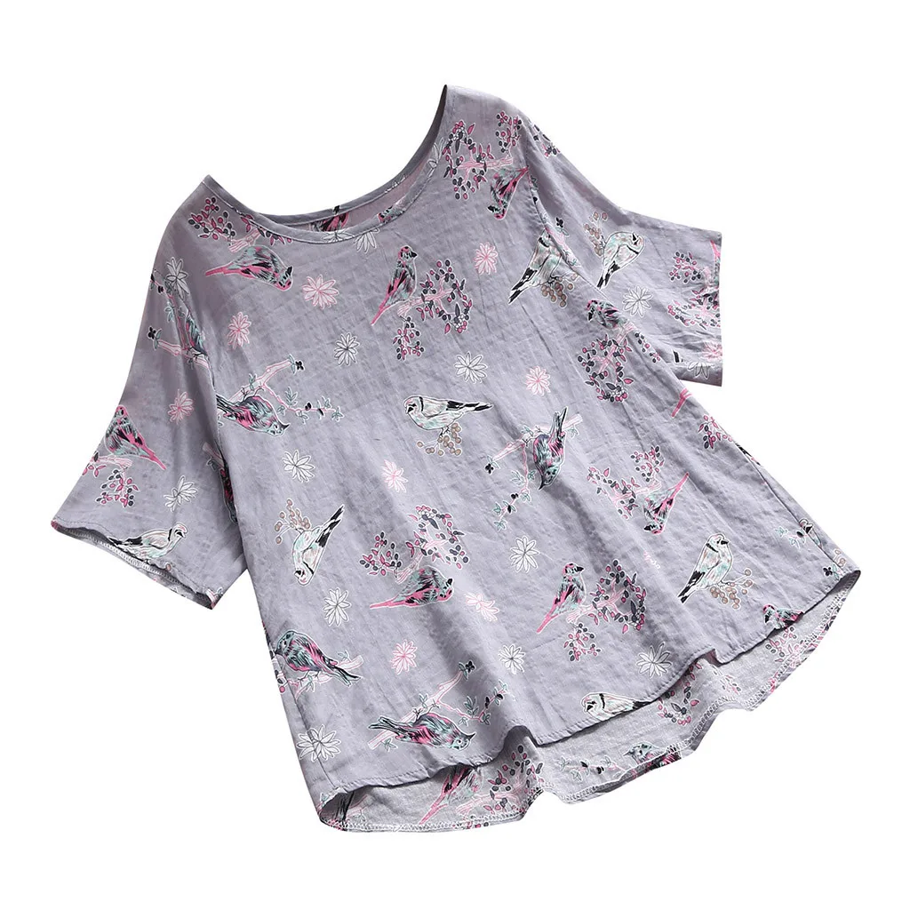 JAYCOSIN Women Cotton And Linen Loose O-Neck Short Sleeve Printing Shirt Blouse Vintage Spring Floral Ladies Tops
JAYCOSIN Women Cotton And Linen Loose O-Neck Short Sleeve Printing Shirt Blouse Vintage Spring Floral Ladies Tops