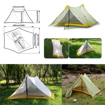 1080g Ultralight Camping Tent 2 Person 20D Nylon Both Side Silicone Coated Rodless Pyramid Flysheet & 3 Season Single Inner Tent
1080g Ultralight Camping Tent 2 Person 20D Nylon Both Side Silicone Coated Rodless Pyramid Flysheet & 3 Season Single Inner Tent