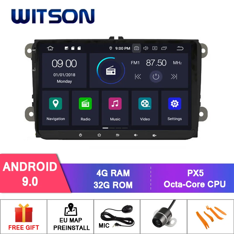 WITSON 9'' Android 9.0 for VOLKSWAGEN B6 CADDY PASSAT SAGITAR GOLF CAR RADIO 8 Octa Core+1024X600 HD+DVR/WIFI+DSP+DAB
WITSON 9'' Android 9.0 for VOLKSWAGEN B6 CADDY PASSAT SAGITAR GOLF CAR RADIO 8 Octa Core+1024X600 HD+DVR/WIFI+DSP+DAB
