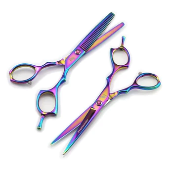 Freelander Cutting and Thinning 6 inch Hair Shears with Rainbow Silver Black Purple Scissors Suit Salon Hair Tools
Freelander Cutting and Thinning 6 inch Hair Shears with Rainbow Silver Black Purple Scissors Suit Salon Hair Tools