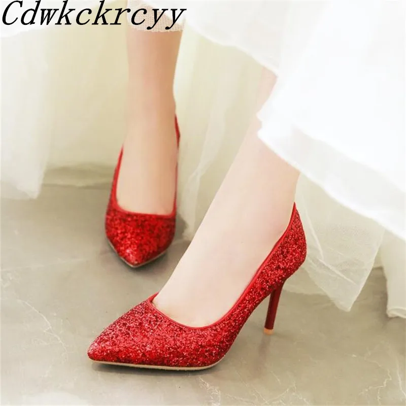 Spring Autumn New pattern fashion Cusp temperament High-heeled Waterproof Women Shoes gules Sequins banquet marry Women Shoes
Spring Autumn New pattern fashion Cusp temperament High-heeled Waterproof Women Shoes gules Sequins banquet marry Women Shoes