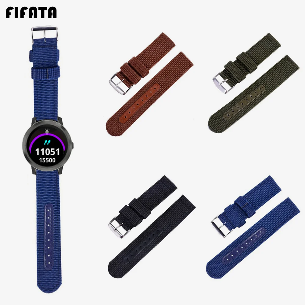 FIFATA Smartwatch Strap Nylon Canvas Band For Samsung Galaxy Watchband For Xiaomi Huami Amazfit Bip/Pace/Stratos/2 18/20/22/24mm
FIFATA Smartwatch Strap Nylon Canvas Band For Samsung Galaxy Watchband For Xiaomi Huami Amazfit Bip/Pace/Stratos/2 18/20/22/24mm