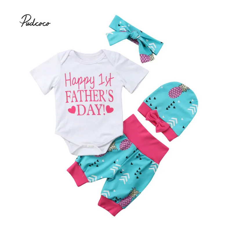 Pudcoco Summer Baby Boy Girl Happy First Father' s Day Clothes Sets Printed Bodysuit Shorts Headband/Hat 3PCS Baby Sets 0-24M
Pudcoco Summer Baby Boy Girl Happy First Father' s Day Clothes Sets Printed Bodysuit Shorts Headband/Hat 3PCS Baby Sets 0-24M