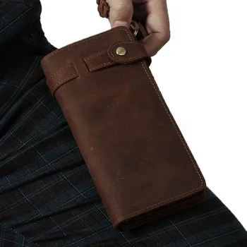 Retro Men'S Ladies Genuine Mad Horse Leather Long Style Anti-Theft Wallets Anti-Defense Purse Burse Notecase Free Drop Shipping
Retro Men'S Ladies Genuine Mad Horse Leather Long Style Anti-Theft Wallets Anti-Defense Purse Burse Notecase Free Drop Shipping