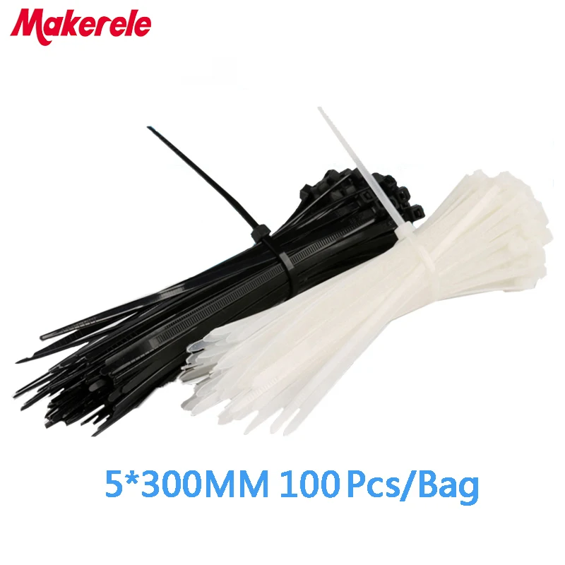 5*300mm 100PCS Nylon Cable Self-locking Plastic Wire Zip Ties Set MRO & Industrial Supply Fasteners & Hardware Cable
5*300mm 100PCS Nylon Cable Self-locking Plastic Wire Zip Ties Set MRO & Industrial Supply Fasteners & Hardware Cable