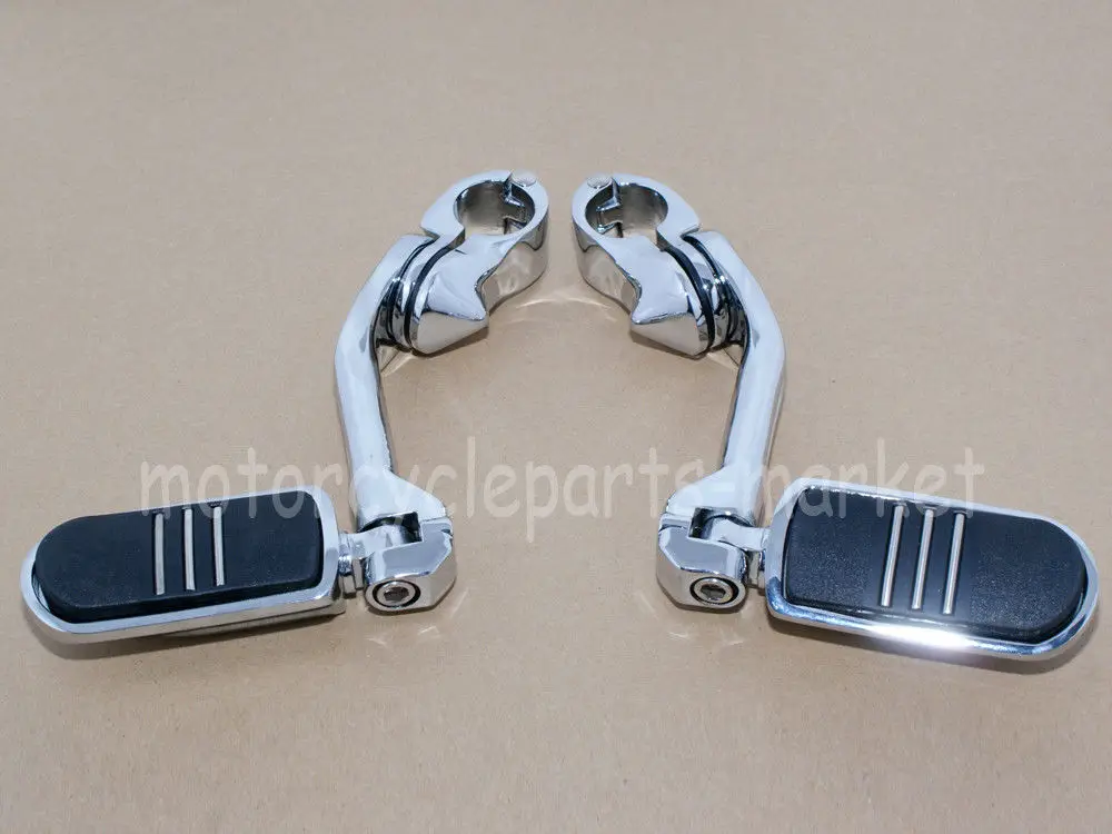 Universal Motorcyclel 32mm Long Angled Highway Engine Guard Foot Peg Footrest For Harley Suzuki Yamaha Kawasaki 1-1/4" 1.25" Bar |