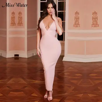 Miss Water Newest Celebrity Party Bodycon Bandage Dress Women Pink Spaghetti Strap V-Neck Sexy NightClub Dress Women Vestidos
Miss Water Newest Celebrity Party Bodycon Bandage Dress Women Pink Spaghetti Strap V-Neck Sexy NightClub Dress Women Vestidos