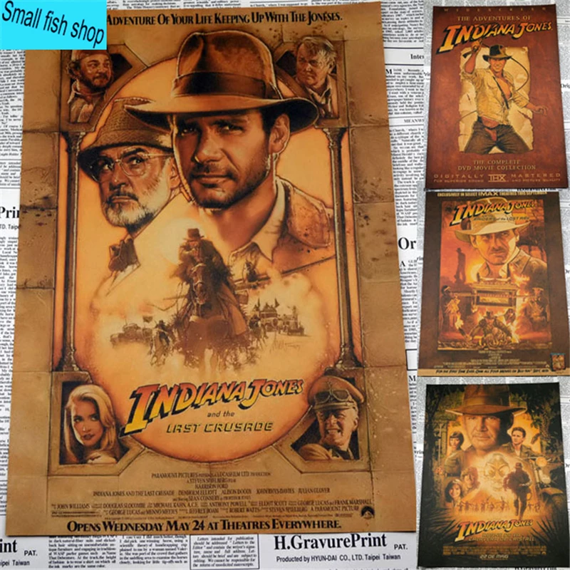 Raiders of the Lost Ark series adventure Treasure Hunt Home Furnishing decoration Kraft Movie Poster Drawing core Wall stickers
Raiders of the Lost Ark series adventure Treasure Hunt Home Furnishing decoration Kraft Movie Poster Drawing core Wall stickers
