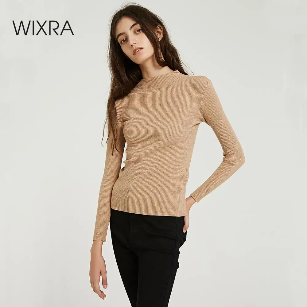 Wixra Women Slim Sweaters And Pullovers 2019 Autumn Winter Turtleneck Solid All Base Match Knitted Sweater
Wixra Women Slim Sweaters And Pullovers 2019 Autumn Winter Turtleneck Solid All Base Match Knitted Sweater