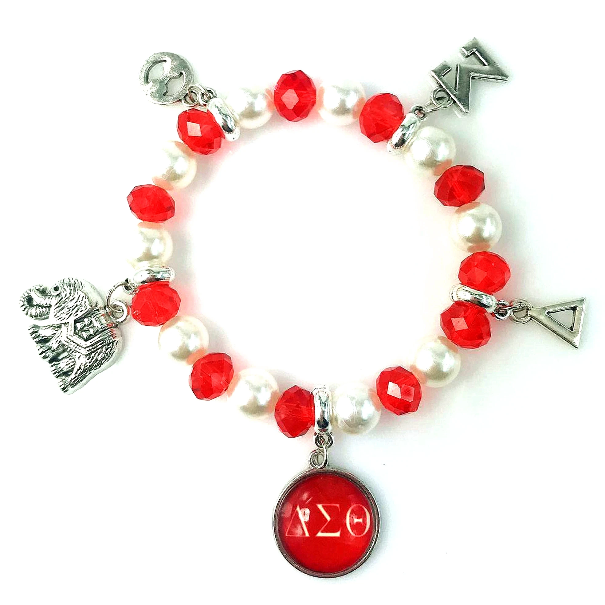 1pcs Delta Sigma Theta Sorority DST Greek White Pearl Red crystal cutom DIY charm elastic Bracelet Jewelry
1pcs Delta Sigma Theta Sorority DST Greek White Pearl Red crystal cutom DIY charm elastic Bracelet Jewelry