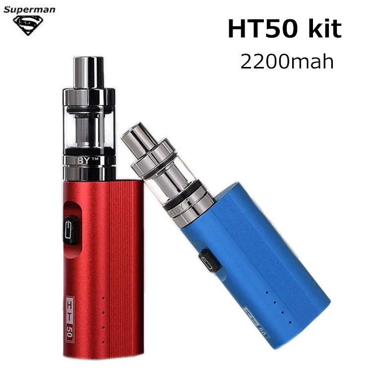 SUB TWO HT50 Box Mod Vape Pen Vaporizer 2200mah Electronic Cigarette New 50w Kit 2ml Atomizer Tank E-cigarette Vaporizer Vapor