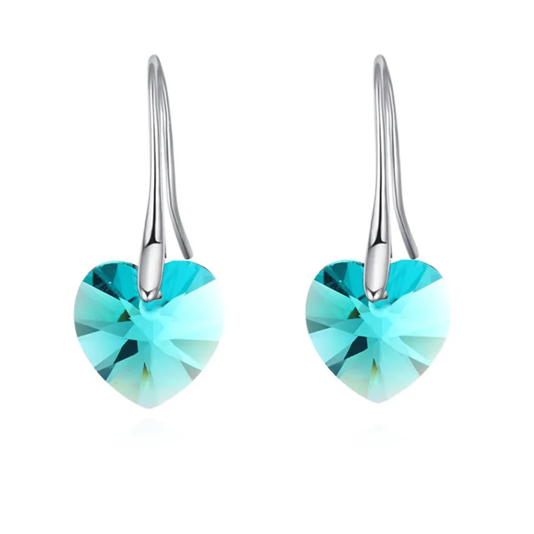 Crystal heart pendant eardrop earrings Made with Crystals from Swarovski for women's gift
Crystal heart pendant eardrop earrings Made with Crystals from Swarovski for women's gift