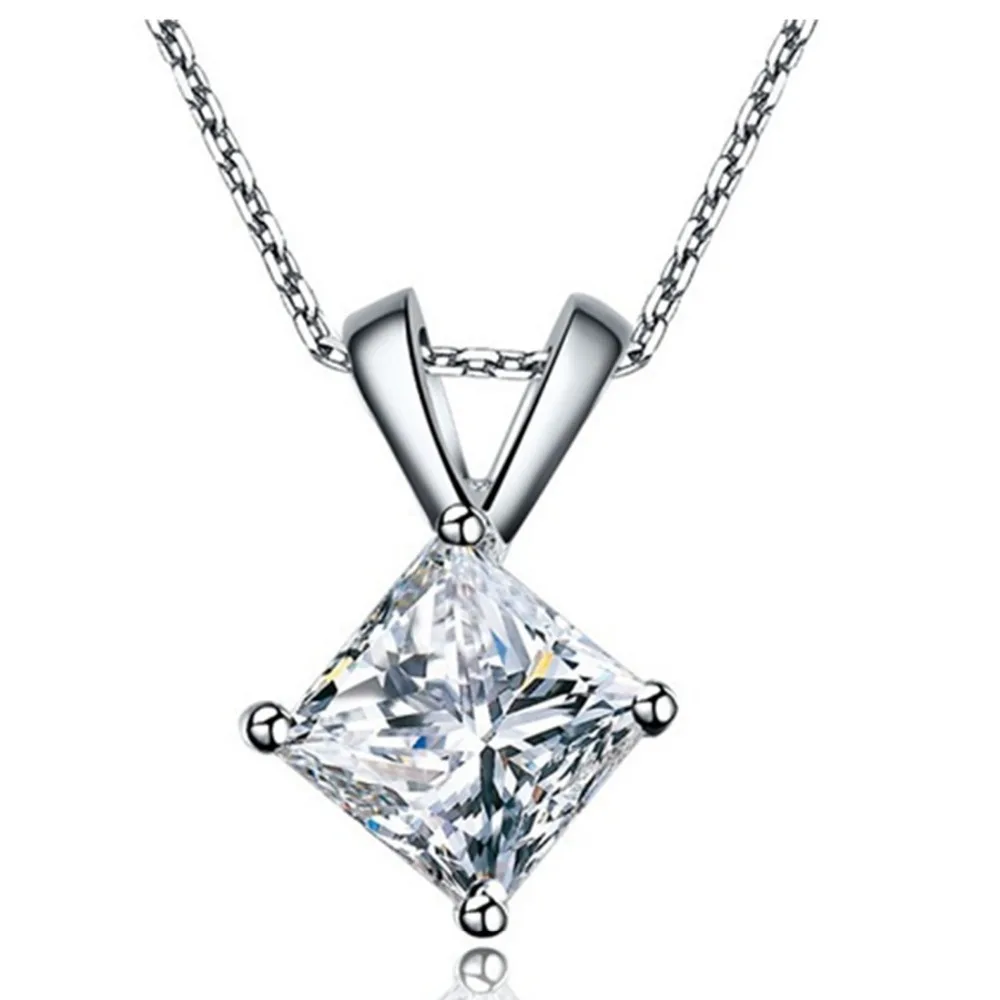 Wholesale 18K White Gold Plated Luxury Quality 2CT Simulate Princess Diamond Pendant Sterling Silver Jewelry Sweater Necklace
Wholesale 18K White Gold Plated Luxury Quality 2CT Simulate Princess Diamond Pendant Sterling Silver Jewelry Sweater Necklace
