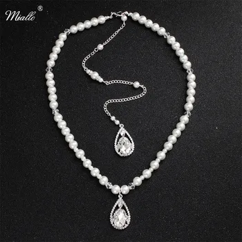 Miallo Newest Crystal Rhinestone Pearls Backless Necklace Women Wedding Long Backdrop Necklace for Bride Bridesmaids
Miallo Newest Crystal Rhinestone Pearls Backless Necklace Women Wedding Long Backdrop Necklace for Bride Bridesmaids
