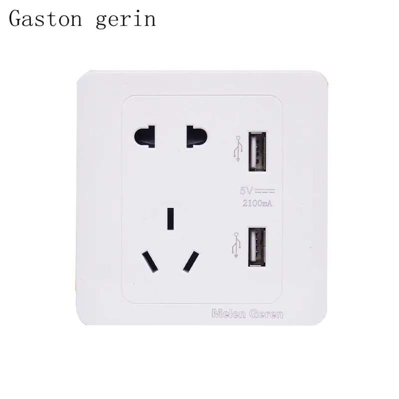 Dual USB 2.1A Wall Socket Charger AC//DC Power Adapter Plug Outlet Panel w//Switch