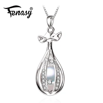FENASY cage pendant natural Pearl necklace new bohemian pearl jewelry link chain necklace for women two wearing ways
FENASY cage pendant natural Pearl necklace new bohemian pearl jewelry link chain necklace for women two wearing ways