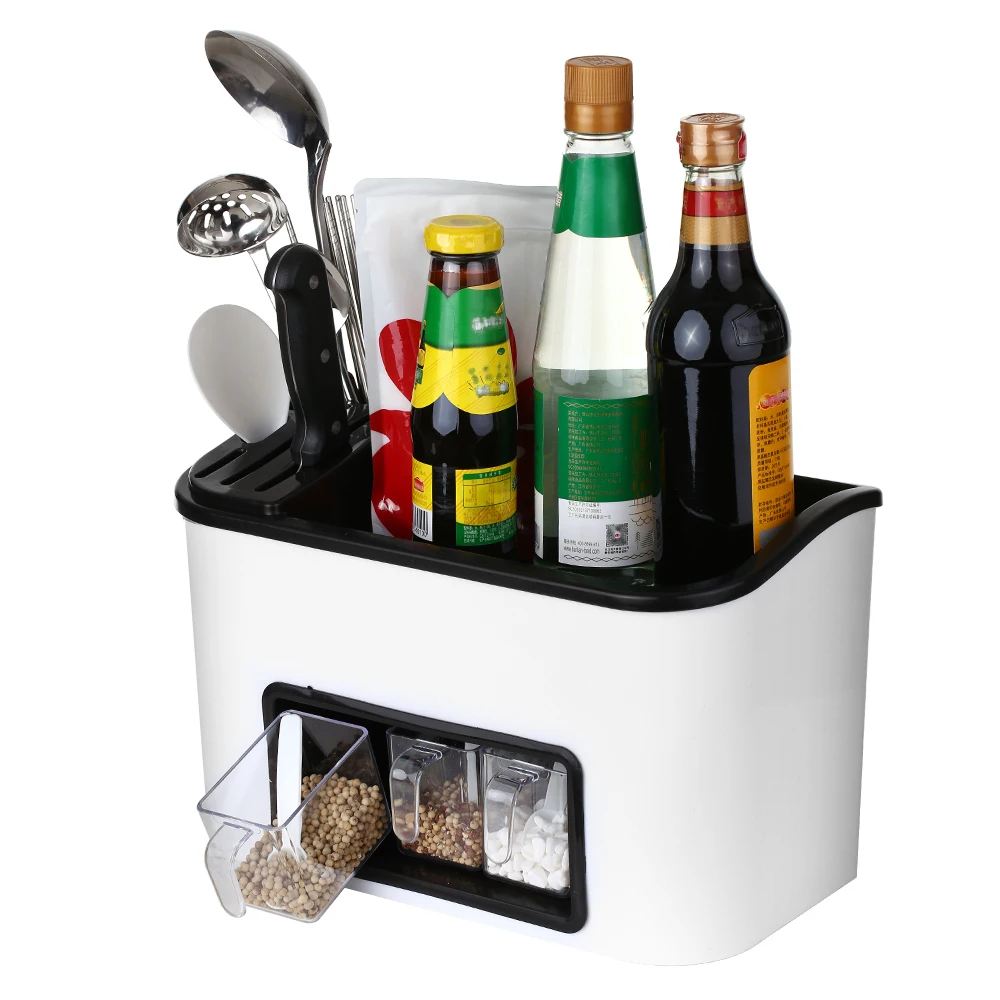 Morden-3-Seasoning-Box-3-Spoon-Kitchen-Spice-Rack-Cutlery-Chopsticks-Holder-Knife-Block-Storage-Organizer