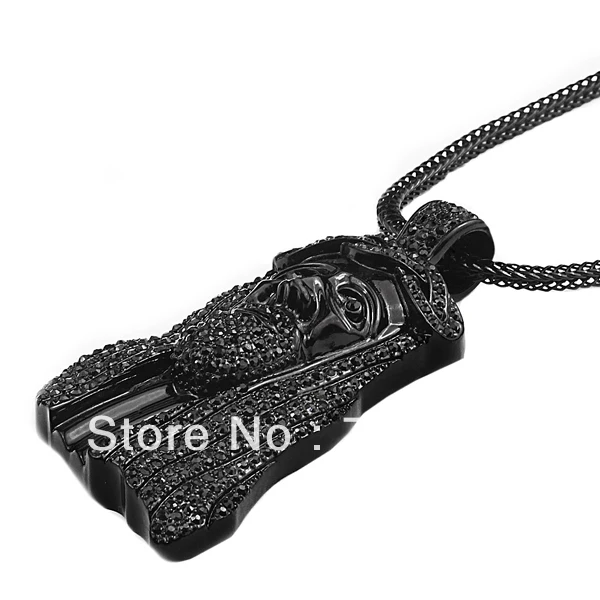 New Iced Out JESUS Face Pendants with 32" Franco Rope Chain HipHop Style Necklace Jet Black color
New Iced Out JESUS Face Pendants with 32" Franco Rope Chain HipHop Style Necklace Jet Black color