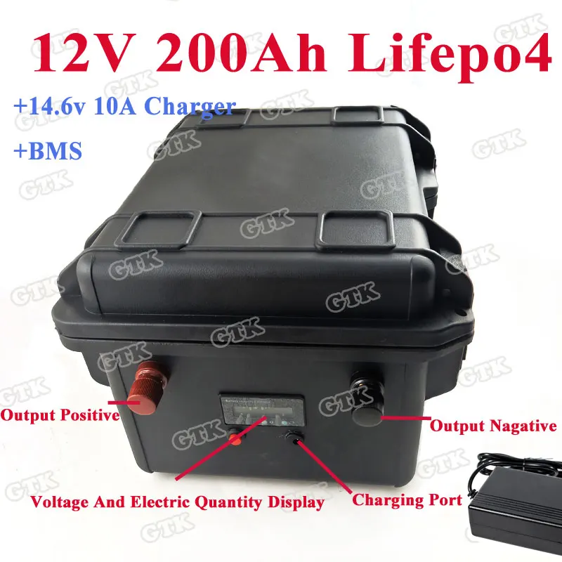 Powerful 12v 200ah lifepo4 battery pack Lithium with BMS for 1000w Boat RV Solar energy storage monitor computer +10A charger
Powerful 12v 200ah lifepo4 battery pack Lithium with BMS for 1000w Boat RV Solar energy storage monitor computer +10A charger