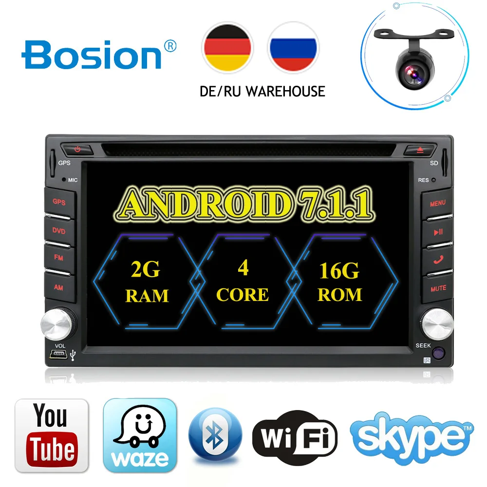 Quad Android 7.1 Car Audio GPS Navigation 2DIN Car Stereo Radio Car GPS Bluetooth USB/Universal Interchangeable Player+ MAP+cam
Quad Android 7.1 Car Audio GPS Navigation 2DIN Car Stereo Radio Car GPS Bluetooth USB/Universal Interchangeable Player+ MAP+cam