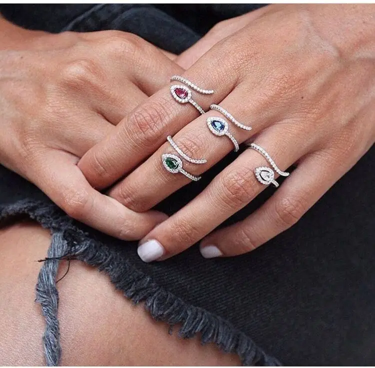 2018 open adjust women rings various color birthstone tear drop wedding enegagement fashion silver color classic cz ring
2018 open adjust women rings various color birthstone tear drop wedding enegagement fashion silver color classic cz ring