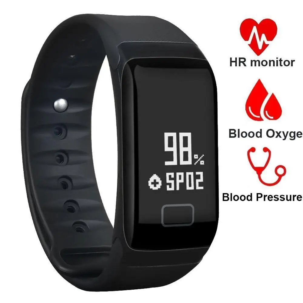Смарт-часы F1 умный Браслет фитнес-трекер кровяное кислородное давление