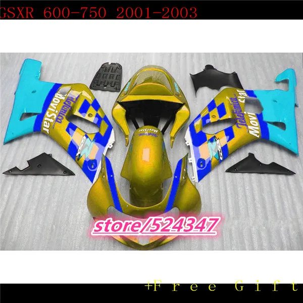 Hot sales GSXR600 750 02 03 01 fairing kit GSXR600 750 ink yellow blue black sport bike cheap motorcycle at 3 o 'clock
Hot sales GSXR600 750 02 03 01 fairing kit GSXR600 750 ink yellow blue black sport bike cheap motorcycle at 3 o 'clock