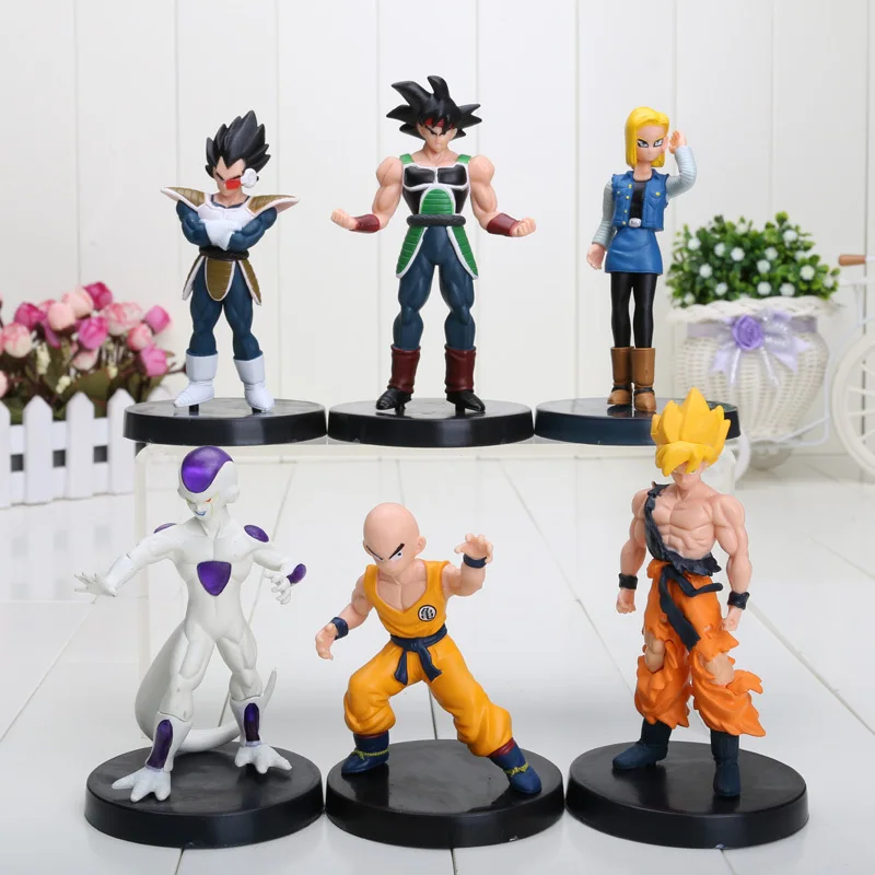 6pcs/set 12cm Dragon Ball Z Super Saiyan Trunks vegeta Son Goku uub Kakarotto PVC Action Figure toys Christmas gift toy
6pcs/set 12cm Dragon Ball Z Super Saiyan Trunks vegeta Son Goku uub Kakarotto PVC Action Figure toys Christmas gift toy