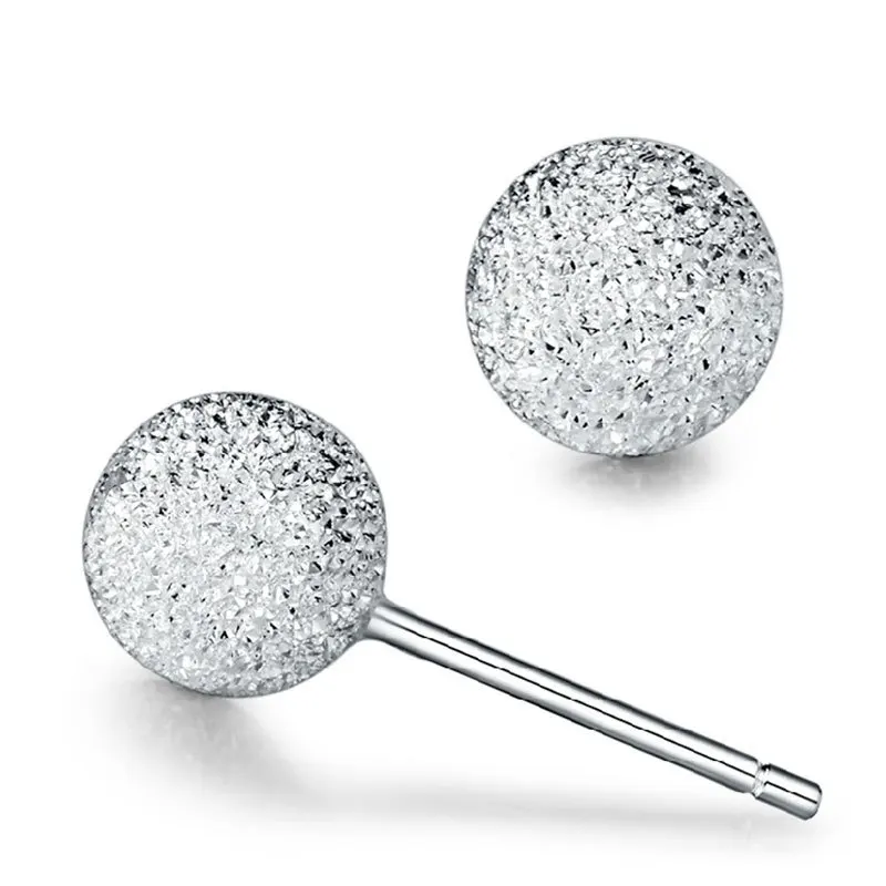 XIYANIKE 925 Sterling Silver Snowball Scrub Round Bead Silver Earring For Women Earring Sterling-silver-jewelry Brincos VES6315
XIYANIKE 925 Sterling Silver Snowball Scrub Round Bead Silver Earring For Women Earring Sterling-silver-jewelry Brincos VES6315