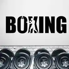 ボクシング壁ステッカーキックボクサーグローブを再生送料戦闘ビニールストライカーホームデコレーション壁の装飾 pugilism 車デカール(China)