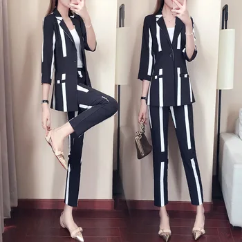 New Womens Two Piece Sets Tweed Two Piece Set Outfit Plus Size Stripe Korean Version of Temperament Slim Thin Suit women outfits
New Womens Two Piece Sets Tweed Two Piece Set Outfit Plus Size Stripe Korean Version of Temperament Slim Thin Suit women outfits
