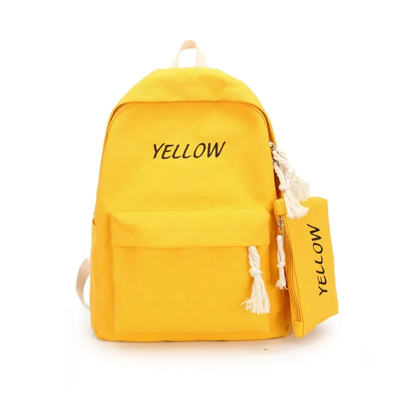 Mochila Amarilla Embroidery Yellow Backpacks Sweet Fashion Canvas 2Pcs/Set School Bags Teenagers Girls Korean Travel Laptop Bag
Mochila Amarilla Embroidery Yellow Backpacks Sweet Fashion Canvas 2Pcs/Set School Bags Teenagers Girls Korean Travel Laptop Bag