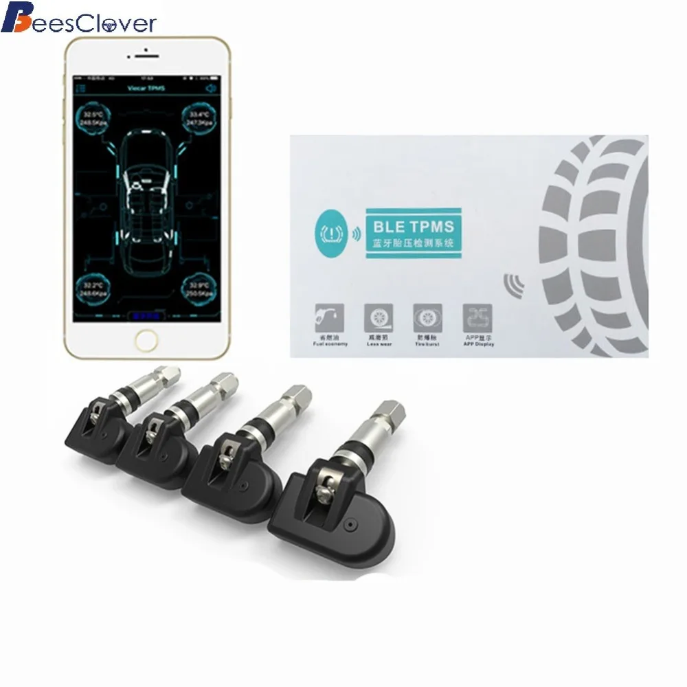 BEESCLOVER Car Bluetooth 4.0 TPMS Android IOS Tire Pressure Monitor System 4 Internal Sensors Mobile phone APP display z18
BEESCLOVER Car Bluetooth 4.0 TPMS Android IOS Tire Pressure Monitor System 4 Internal Sensors Mobile phone APP display z18
