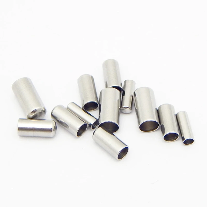 10pcs/lot Hole 2/3/4/5mm Round Stainless Steel Crimp Clasps Cord End Caps Leather Cord for DIY Bracelet Jewelry Findings
10pcs/lot Hole 2/3/4/5mm Round Stainless Steel Crimp Clasps Cord End Caps Leather Cord for DIY Bracelet Jewelry Findings