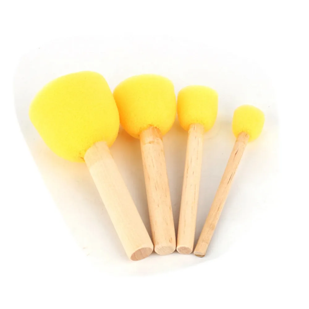 4Pcs Wooden Handle Sponge Brush Sponge Round StencilStencil Foam Brush Dabber Furniture Craft Art Painting Tool Yellow Color
4Pcs Wooden Handle Sponge Brush Sponge Round StencilStencil Foam Brush Dabber Furniture Craft Art Painting Tool Yellow Color