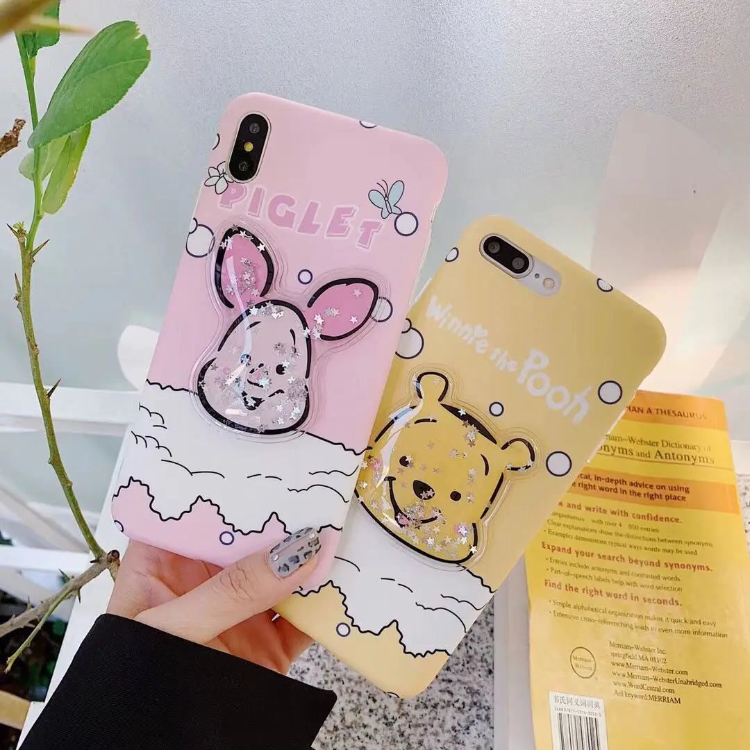 3D Cute Dynamic Liquid Cartoon Winnie Piglet Bear Case Case For iPhone 6 6s 7 8 Plus X Xs Max XR Lovely Quicksand Cover Coque
3D Cute Dynamic Liquid Cartoon Winnie Piglet Bear Case Case For iPhone 6 6s 7 8 Plus X Xs Max XR Lovely Quicksand Cover Coque