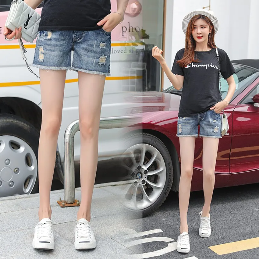2019 non-elastic denim maternity shorts summer explosion models pants wearing fashion hole denim pregnancy pants
2019 non-elastic denim maternity shorts summer explosion models pants wearing fashion hole denim pregnancy pants